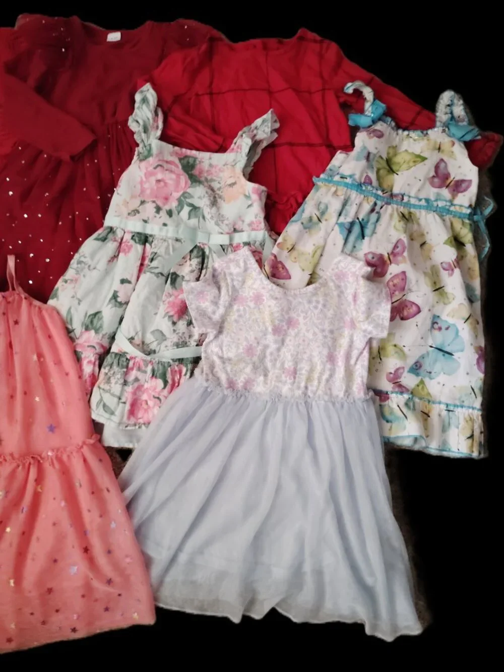 LOT OF 8 DRESSES TULLE FLORAL SLEEVELESS LILT YOUNGLAND GYMBOREE~GIRLS SIZE 4-5